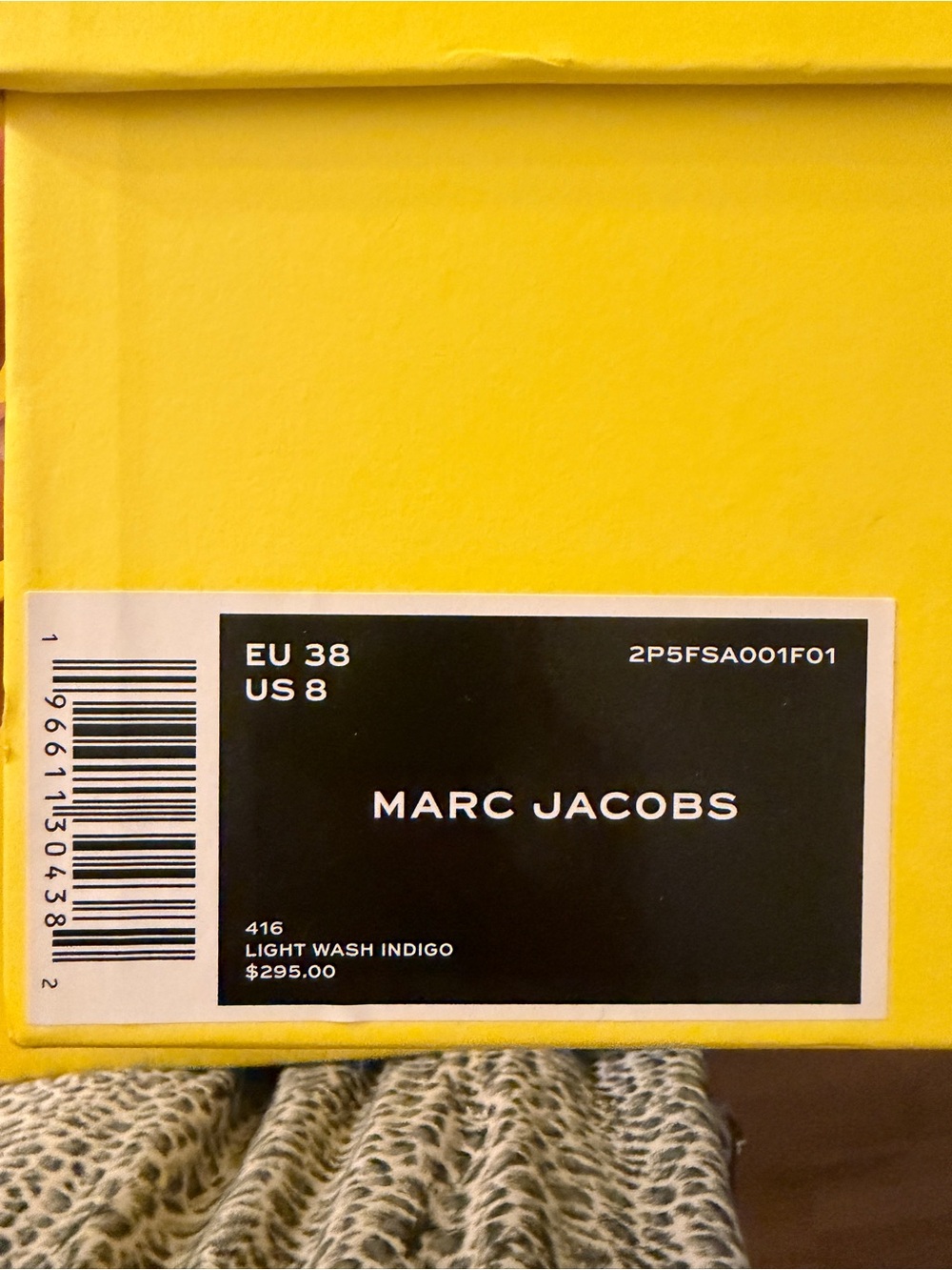 Marc Jacobs Quilted Denim Sandals in Light Blue with Black Soles - Picture 6 of 6